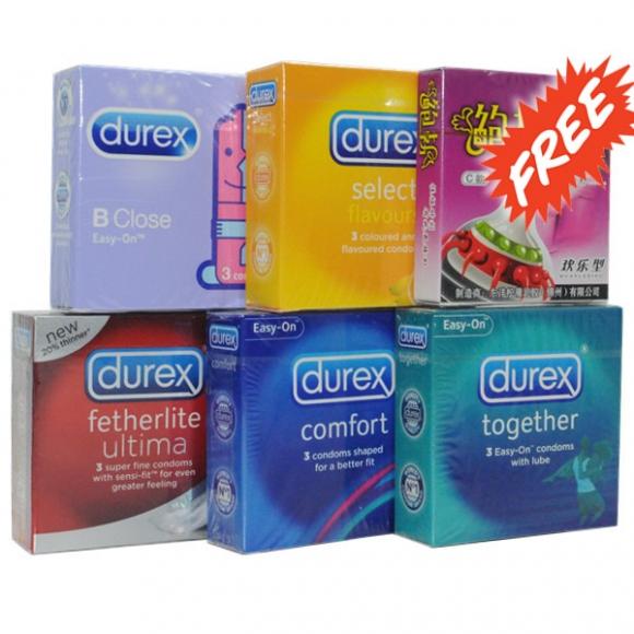 Package B Durex 3 Pcs Condom 5 In 1 Pack Free 1 Bobs Special Shape