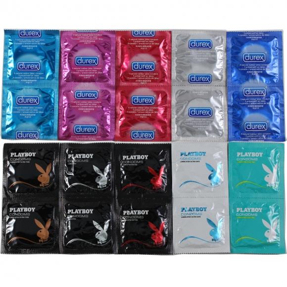 Durex and Playboy Pleasure Pack Condom / Kondom - 10 in 1 Pack (20 pcs) .