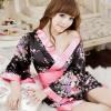 Japanese Kimono Cuties Dress (Black with Pink Flower)